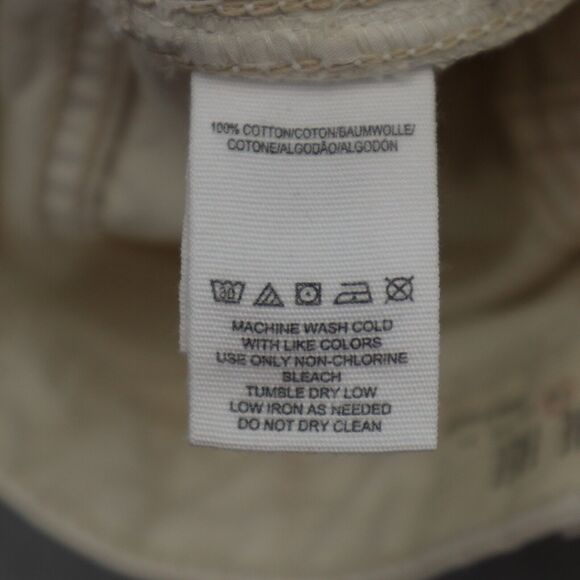 We The Free Pants Womens 28 Ivory Denim Straight Leg Mid Rise Casual Jeans - Picture 3 of 14